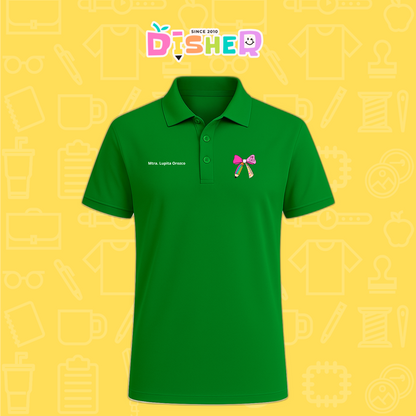 PBD-C-0040: Polo Bordada Dry Fit Caballero I Moño arcoiris