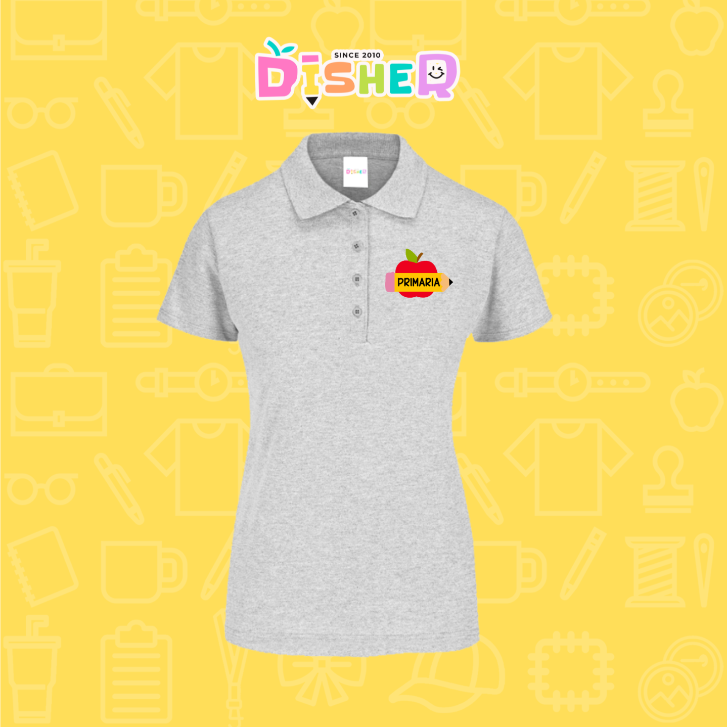 PBY-D-0085: Polo Bordada 50/50 Dama I Manzana primaria