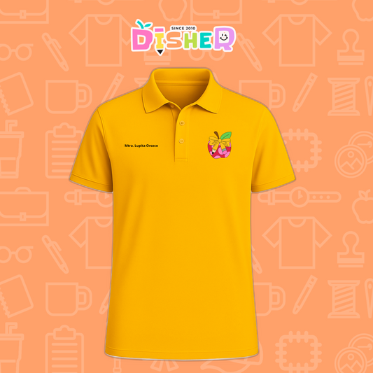 PBD-C-0012: Polo Bordada Dry Fit Caballero I Manzana moño