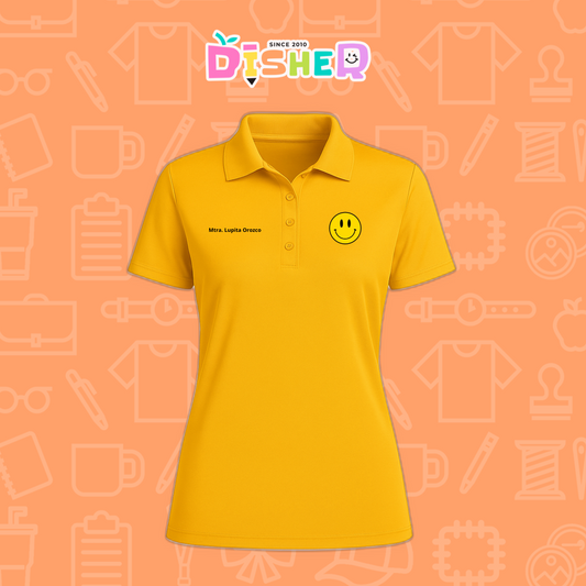PBD-D-084: Polo Bordada Dry Fit Dama I Manzana preescolar