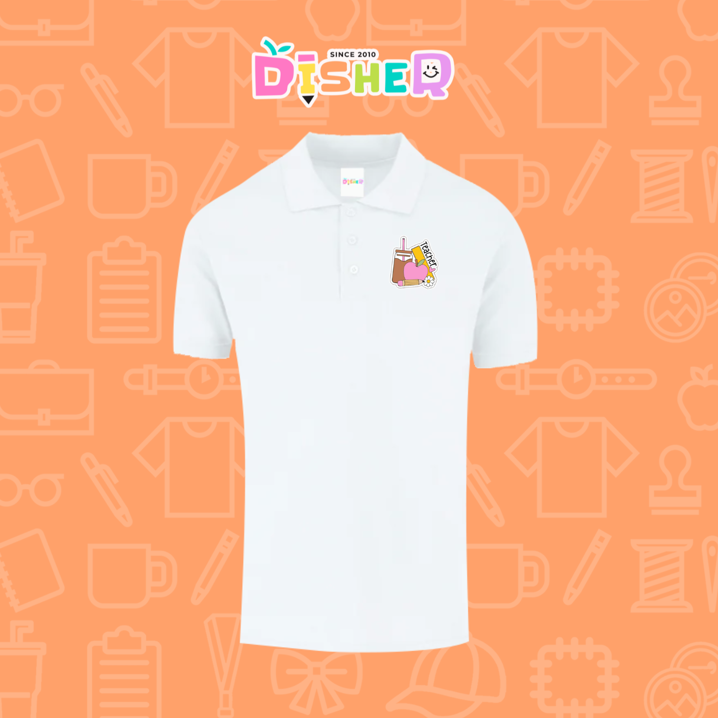 PBY-C-0036: Polo Bordada 50/50 Caballero I Teacher coffe