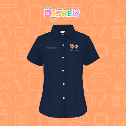 CBGC-D-002 Camisa Bordada Gabardina Manga Corta Dama  I Starcitos preescolar