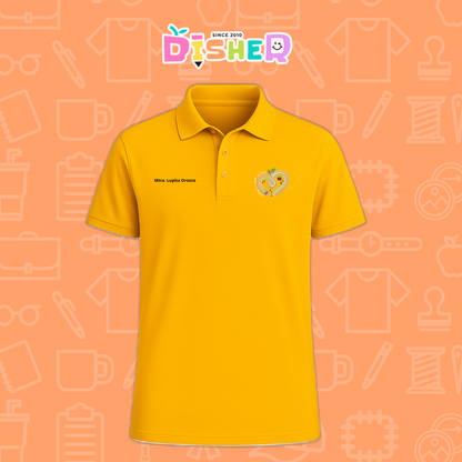 PBD-C-0013: Polo Bordada Dry Fit Caballero I Corazón lápiz tonos pastel