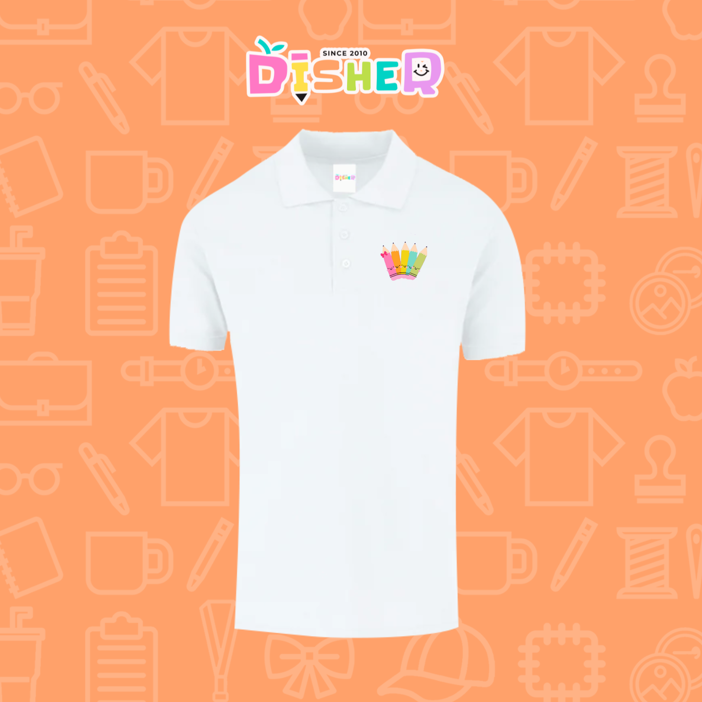 PBY-C-0042: Polo Bordada 50/50 Caballero I Amigas crayolas