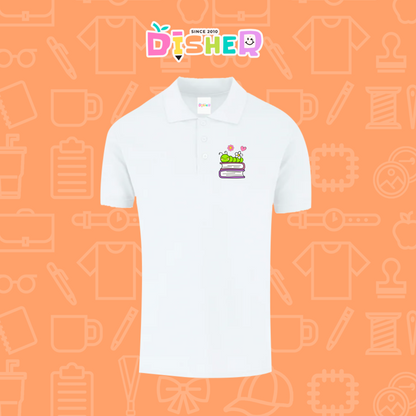 PBY-C-0004: Polo Bordada 50/50 Caballero I Gusanito libros