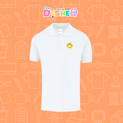 PBY-C-0021: Polo Bordada 50/50 Caballero I Happy face