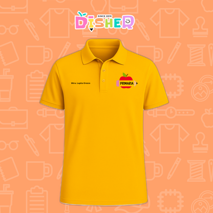 PBD-C-0085: Polo Bordada Dry Fit Caballero I Manzana primaria