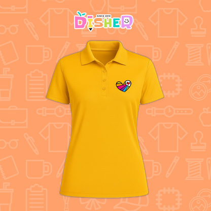 PBD-D-073: Polo Bordada Dry Fit Dama I Corazón lineas