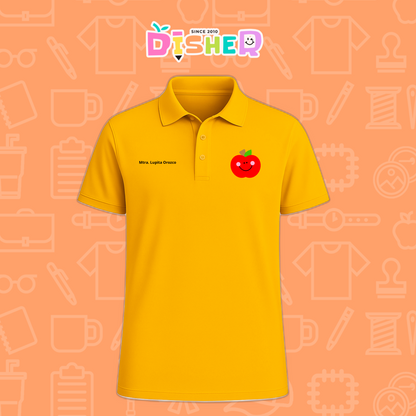 PBD-C-0030: Polo Bordada Dry Fit Caballero I Smile Apple