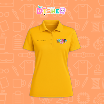 PBD-D-006 : Polo Bordada Dry Fit Dama I Teach Pink