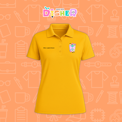 PBD-D-007 : Polo Bordada Dry Fit Dama I Lápices moñito