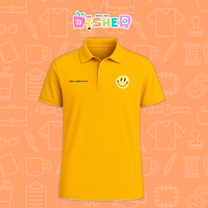 PBD-C-0021: Polo Bordada Dry Fit Caballero I Happy face