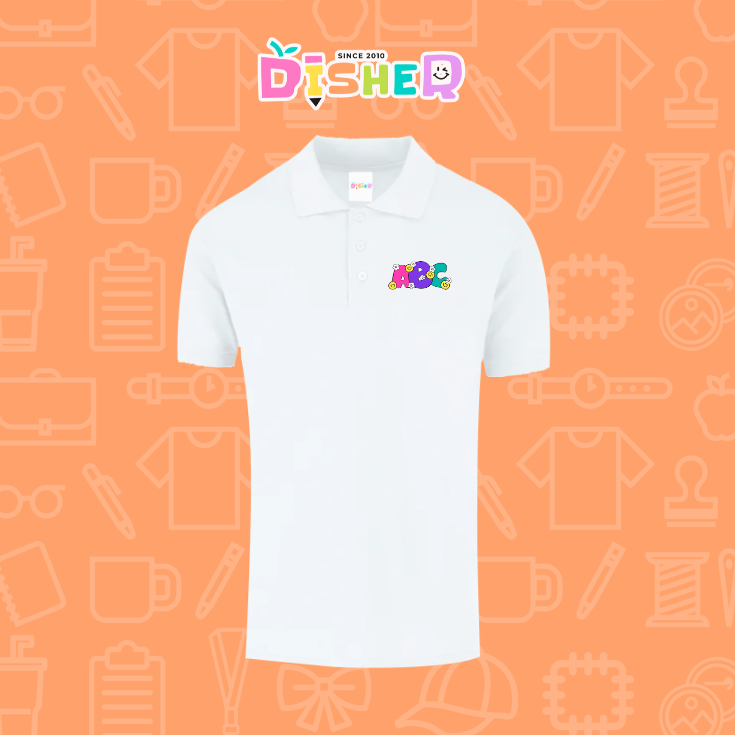 PBY-C-0043: Polo Bordada 50/50 Caballero I Abc flores