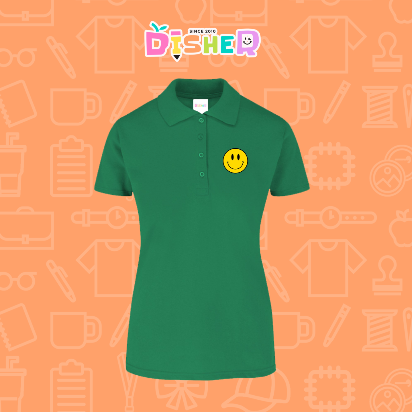 PBY-D-0083: Polo Bordada 50/50 Dama I Smily