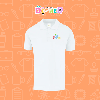 PBY-C-0071: Polo Bordada 50/50 Caballero I Globo terráqueo