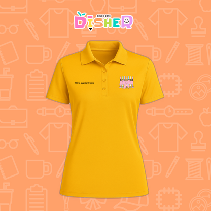 PBD-D-008 : Polo Bordada Dry Fit Dama I Crayones moño