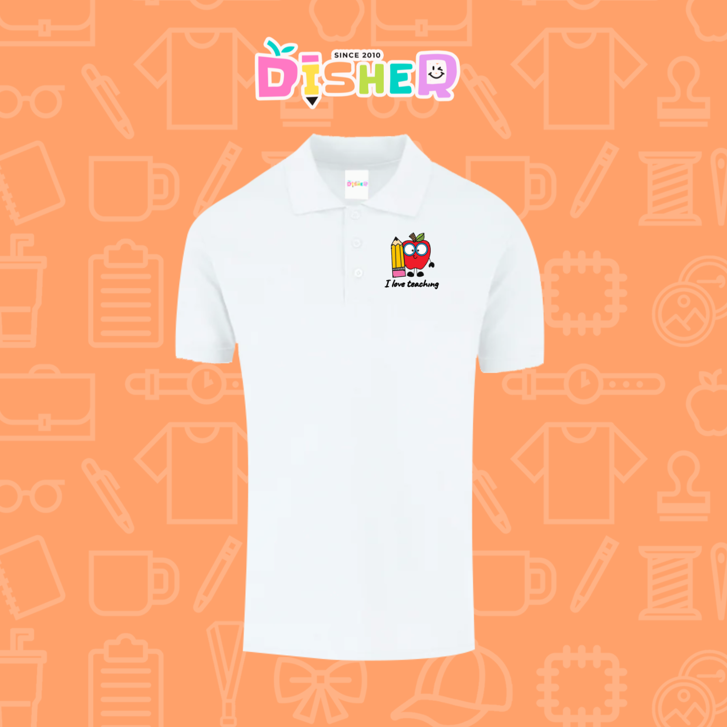 PBY-C-0077: Polo Bordada 50/50 Caballero I Manzana lentes