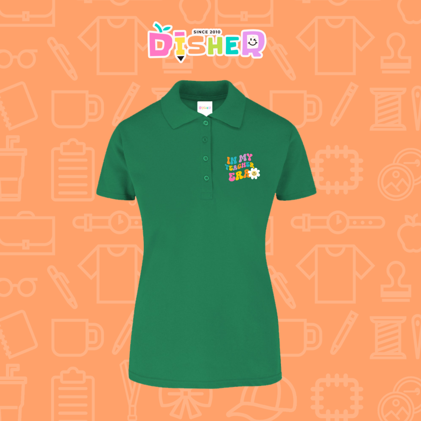 PBY-D-0028: Polo Bordada 50/50 Dama I  In my teacher era