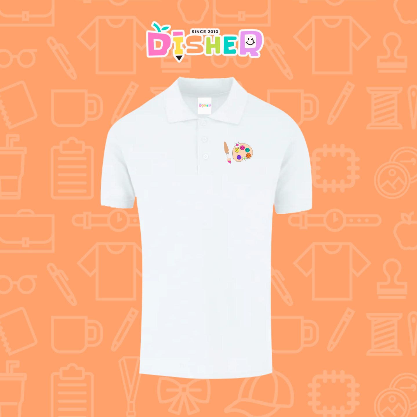 PBY-C-0058: Polo Bordada 50/50 Caballero I Acuarelas