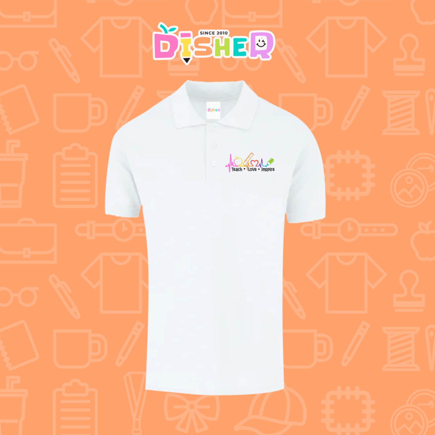 PBY-C-0082: Polo Bordada 50/50 Caballero I Latidos