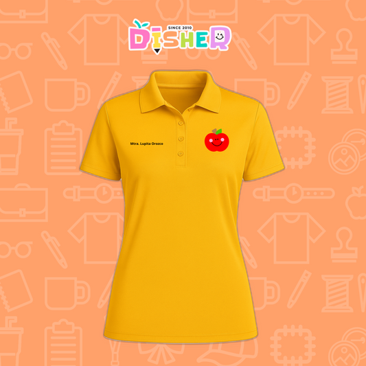 PBD-D-030: Polo Bordada Dry Fit Dama I Smile Apple