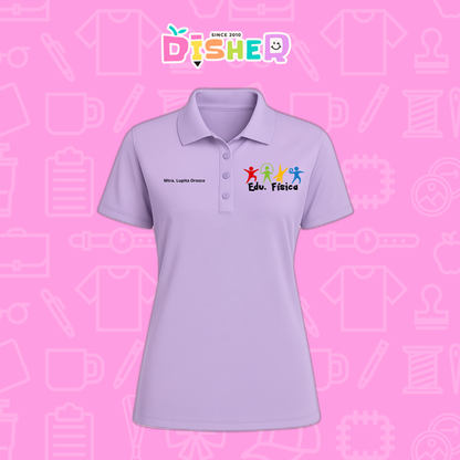 PBD-D-090: Polo Bordada Dry Fit Dama I Educación física