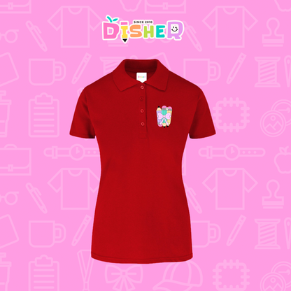 PBY-D-0007: Polo Bordada 50/50 Dama I Lápices moñito
