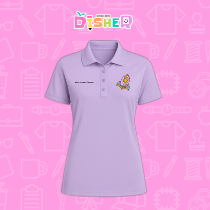 PBD-D-027: Polo Bordada Dry Fit Dama I Cohete