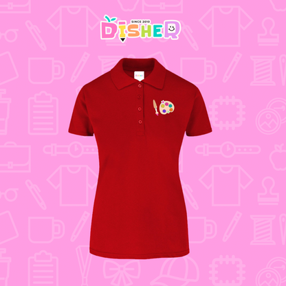 PBY-D-0058: Polo Bordada 50/50 Dama I Acuarelas