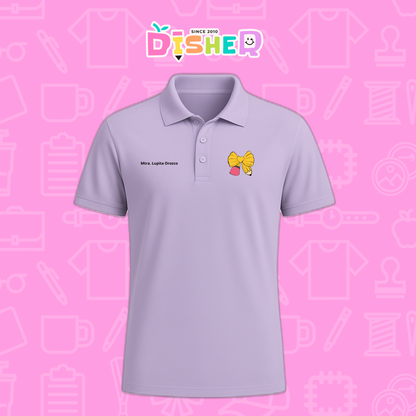 PBD-C-0011: Polo Bordada Dry Fit Caballero I Moño lápiz amarillo