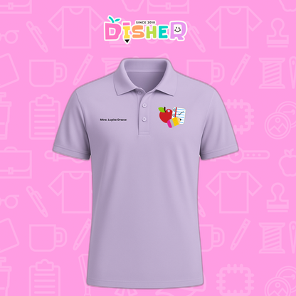 PBD-C-0088: Polo Bordada Dry Fit Caballero I Útiles manzana lápiz