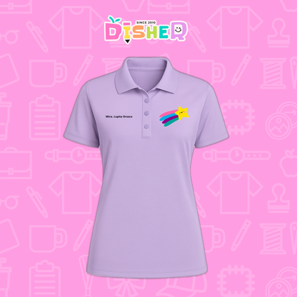 PBD-D-019: Polo Bordada Dry Fit Dama I Estrella fugaz