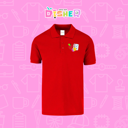 PBY-C-0088: Polo Bordada 50/50 Caballero I Útiles manzana lápiz