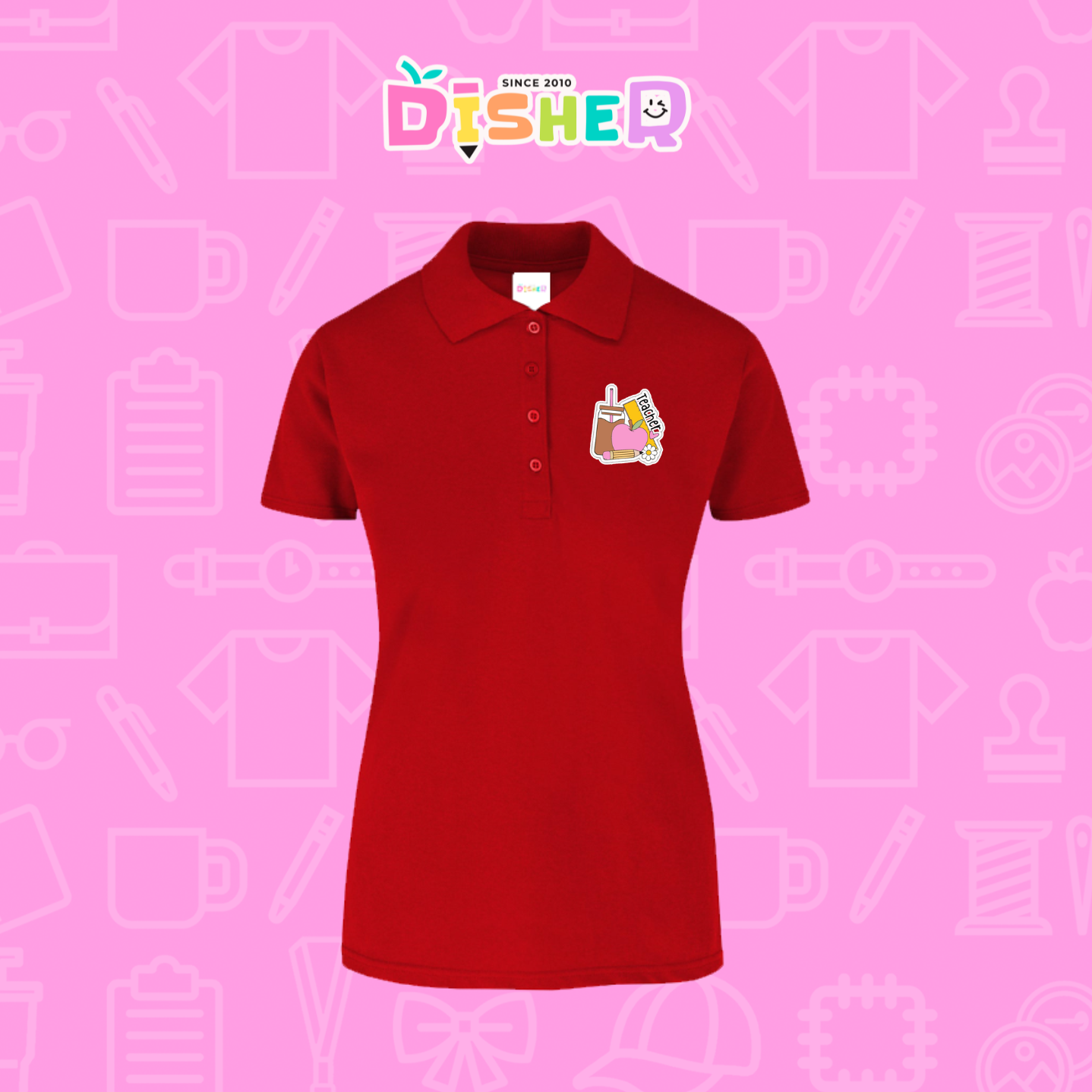 PBY-D-0036: Polo Bordada 50/50 Dama I  Teacher coffe