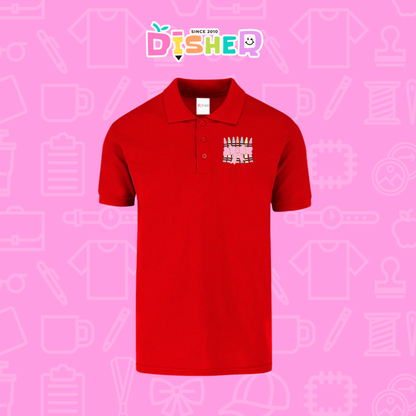 PBY-C-0008: Polo Bordada 50/50 Caballero I Crayolas moño