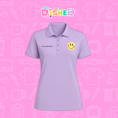 PBD-D-021: Polo Bordada Dry Fit Dama I Happy face