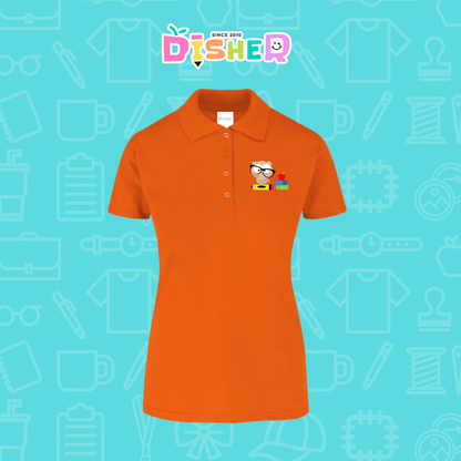 PBY-D-0072: Polo Bordada 50/50 Dama I Búho lentes