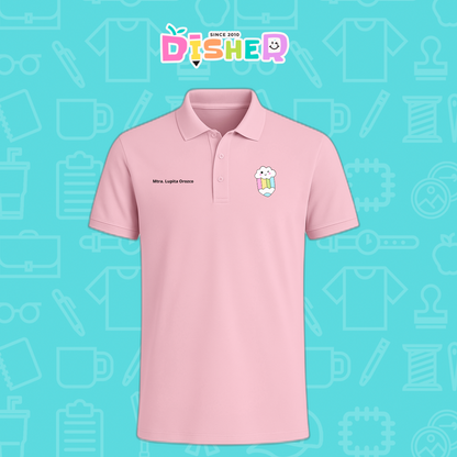 PBD-C-0057: Polo Bordada Dry Fit Caballero I  Lápiz nube