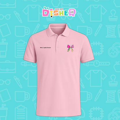 PBD-C-0040: Polo Bordada Dry Fit Caballero I Moño arcoiris