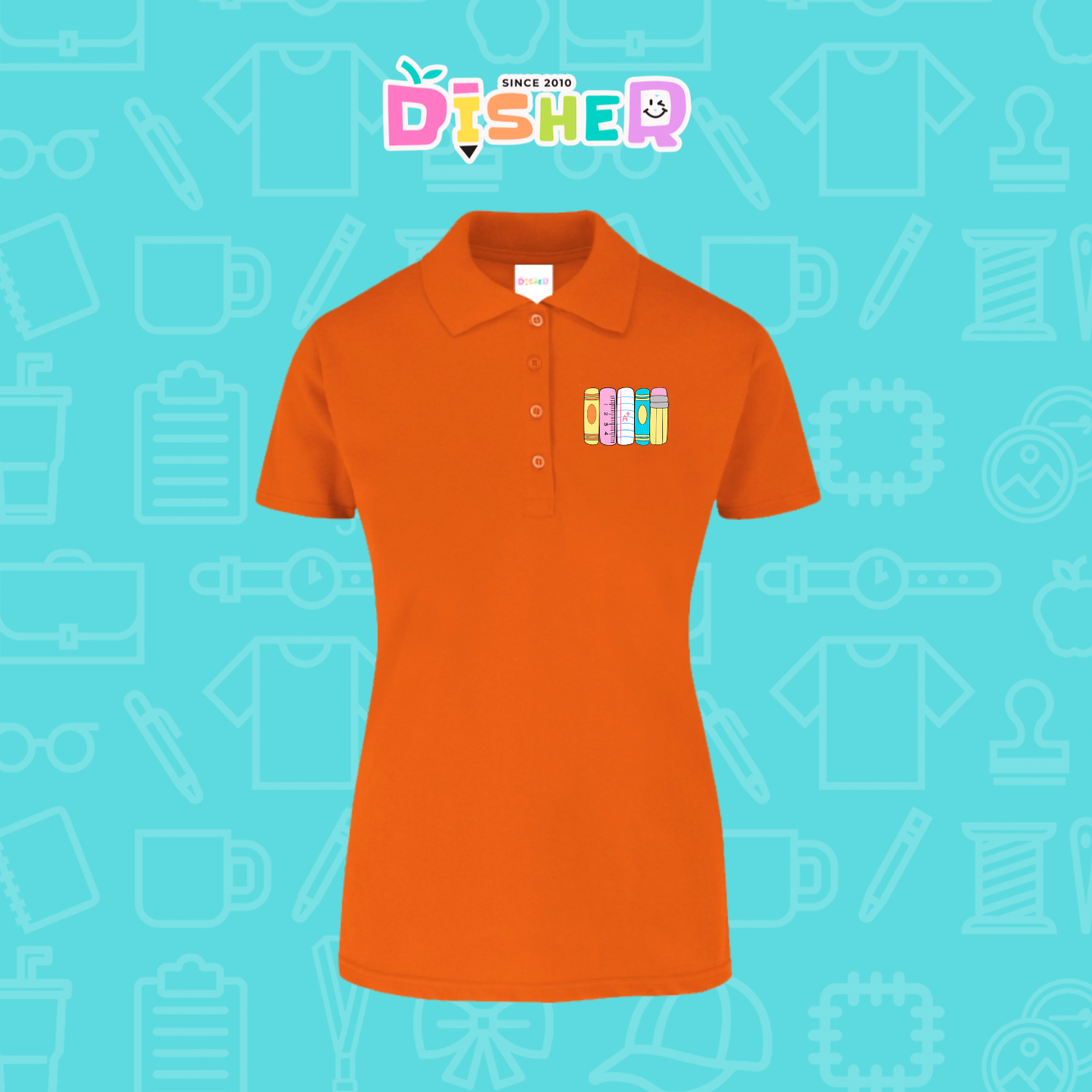 PBY-D-0055: Polo Bordada 50/50 Dama I Libros