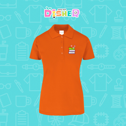 PBY-D-0004: Polo Bordada 50/50 Dama I Gusanito libros