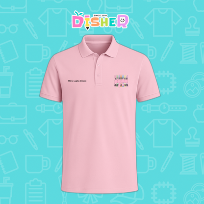 PBD-C-008: Polo Bordada Dry Fit Caballero I Crayones moño