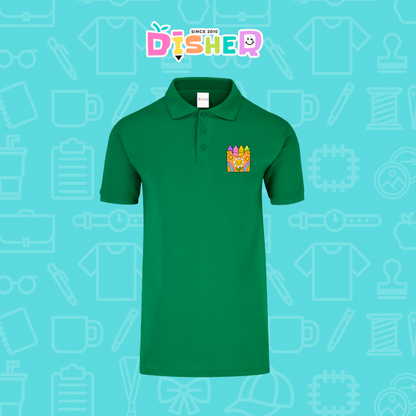 PBY-C-0015: Polo Bordada 50/50 Caballero I Crayones flor