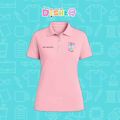 PBD-D-007 : Polo Bordada Dry Fit Dama I Lápices moñito