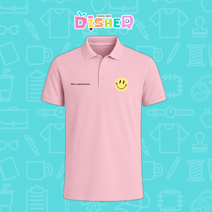 PBD-C-0021: Polo Bordada Dry Fit Caballero I Happy face