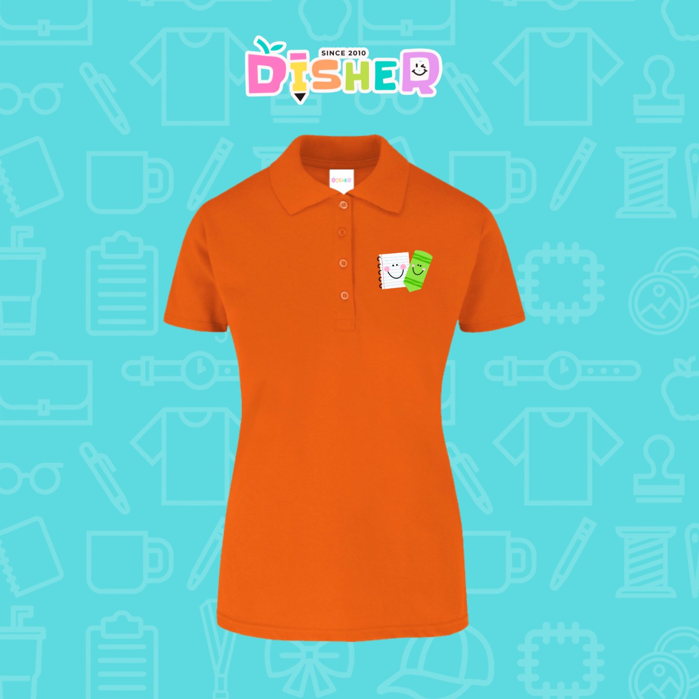 PBY-D-0033: Polo Bordada 50/50 Dama I  Paper pencil