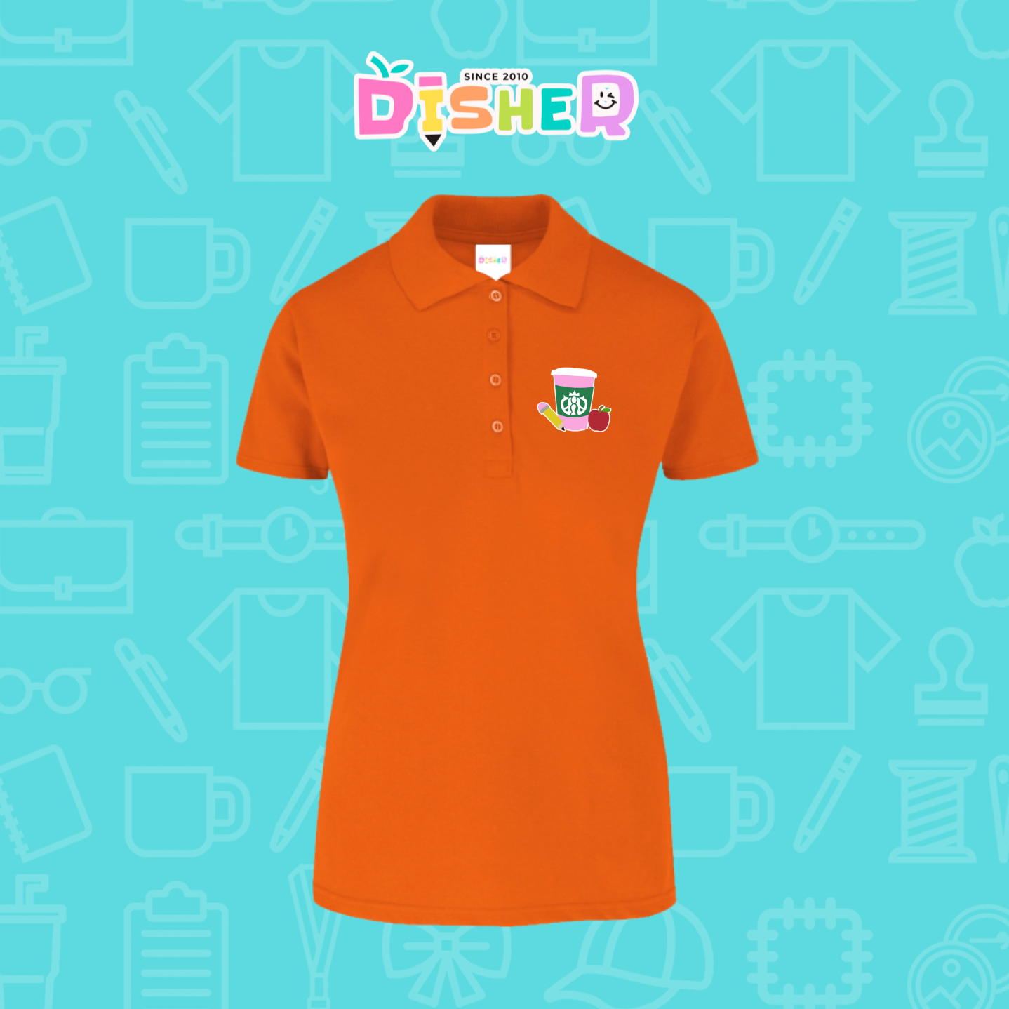 PBY-D-0037: Polo Bordada 50/50 Dama I Teacher starbucks