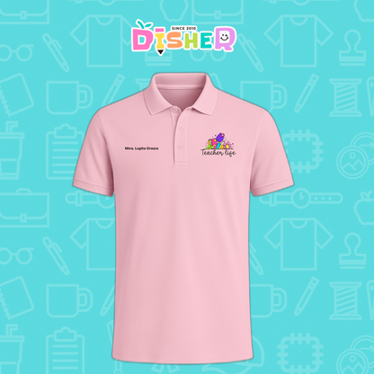 PBD-C-0039: Polo Bordada Dry Fit Caballero I Teacherlife