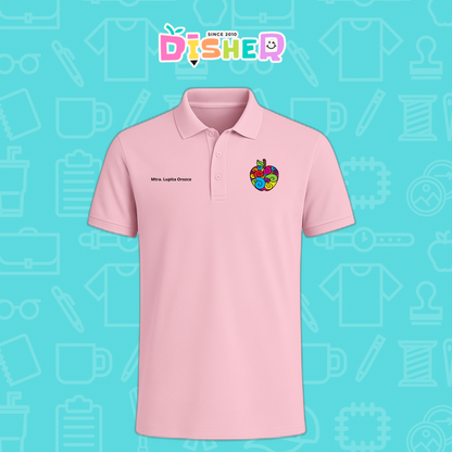 PBD-C-0067: Polo Bordada Dry Fit Caballero I  Manzana risco