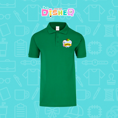 PBY-C-0092: Polo Bordada 50/50 Caballero I Corazón papel preescolar